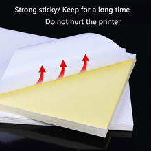 100 folhas de impressora laser jato de tinta a4, copiadora artesanal, papel branco, adesivo autoadesivo, rótulo de superfície fosca, folha de papel 2024 - compre barato