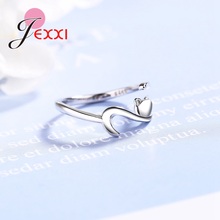 Fashion Finger Accessories Jewelry Cute Cat Shape Charming Exquisite S925 Steling Silver Ring Fine Jewellery Valentines Day Gift 2024 - buy cheap