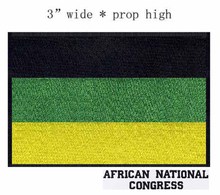 Bandeira do partido nacionais africano 3 "de largura patch bordado para vestido/aplique bordado/ferro 2024 - compre barato