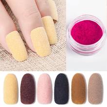 12 Colors New Vague Flocking Velvet Nail Powder Colorful Dust Pigment For Nails Manicure Nail Arot Tips Decration Candy Colors 2024 - buy cheap
