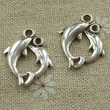 180 pieces tibetan silver dolphin charms 25x20mm #3675 2024 - buy cheap