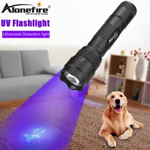 ALONEFIRE 502b 395-400nm High power Uv LED Flashlight Ore id Money Passports Scorpion UV Detector light torch lamp 18650 Battery 2024 - buy cheap