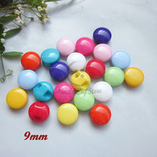 Mini botões de resina, botões decorativos pequenos de alta qualidade, 14l, 9mm, cores misturadas, olhos escuro, 144 peças 2024 - compre barato