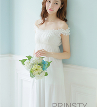 Free Shipping 2015 New Summer Frincess Style Nightdress Women's White Long Nightgown 2024 - buy cheap