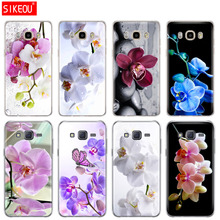 Capa de celular colorida de silicone, capinha de celular para samsung galaxy j1 j2 j3 j5 j7 mini 2016 2015 prime, flores de orquídea 2024 - compre barato