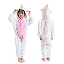 2020 kids chid unisex kugurumi pajamas animal anime sleepwear Unicorn cartton warm one piece clothing Christmas nightwear 2024 - buy cheap