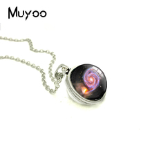 2018 New Nebula Double Sided Pendant Galaxy Necklace Handmade Photo Jewelry Glass Dome Cabochon Necklaces 2024 - buy cheap