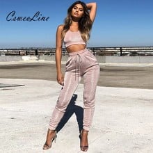 Two piece Tracksuits Women Crop Top And Pants Set 2 Pieces Suit Sets Pink Sweatsuit Casual Tracksuit Sleeveless tank tops outfit 2024 - buy cheap