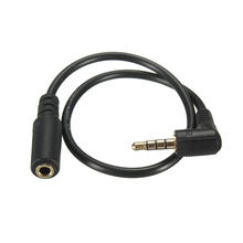 OOTDTY 3.5mm 4Pole 90 Degrees Angled Male to Female AUX Audio OMTP interchange CTIA Cable New 2024 - buy cheap