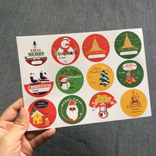 600pcs/pack Snowman Christmas Tree Merry Christmas Handmade Package Seal Label round Sticker Baking DIY Gift Sticker Wholesale 2024 - buy cheap