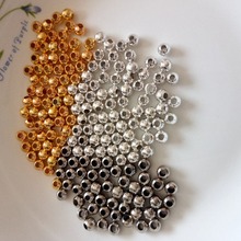 Hot 100pcs 4/6/ 8MM Iron Or Brass Hollow Glossy Beads Round Ball Beads Spacer Beads Diy Jewelry Accessories Findings 2024 - buy cheap