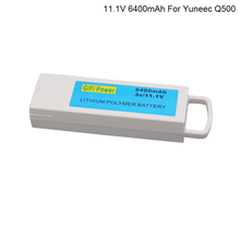 Bateria para quadricóptero yuneec q500 q500, 11.1v e 6400mah, bateria de lítio rc atualizada para quadricóptero yuneec q500 q500 rc, 1 peça 2024 - compre barato