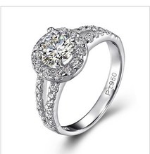 Anel de noivado redondo 18k ouro branco au750, 2ct, moissanite natural, anel feminino de noivado, cor d, vvs1, brlcola forever 2024 - compre barato