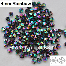 Frete grátis, 288 pçs/lote 6 mm arco-íris chineses Top qualidade de cristal Bicone Beads 2024 - compre barato