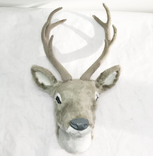 Frete grátis presente de natal cabeça de cervo decoração suporte de cabeça de veado 2024 - compre barato