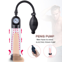 Silicone Penis Pump Enlarger Extender Developer Strecher Vacuum Erection with Clock Male Masturbation Adult Sex Toys for Men 2024 - buy cheap