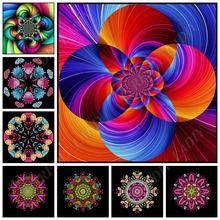 5D DIY Diamond Painting Mandala Pattern Full Square / Round Drill Diamond Embroidery Beaded Cross Stitch Wall Art Home Decor 2024 - buy cheap