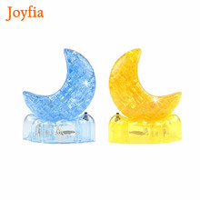 3D Crystal Puzzle Assemble Puzzles Funny Moon Shape with LED Flashing Light Baby DIY Educational Children Toys Puzzles Jigsaw 2024 - buy cheap