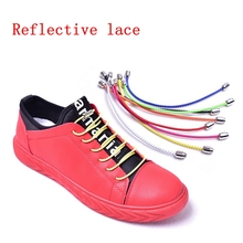 1Pair No Tie Shoe Laces Reflective Shoelaces Elastic Locking Lace Kids Adult Quick Lazy Sneakers Shoelace Shoe Laces Strings 2024 - buy cheap