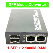 SFP Fiber media Converter to RJ45 Gigabit Media Converter SFP 2*10/100/1000M Ethernet Converter Transceiver fiber optical switch 2024 - buy cheap