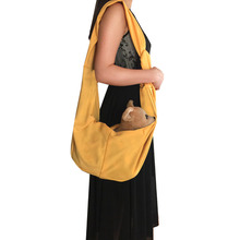 Желтая качественная Хлопковая Сумка-переноска для собак, кошек, щенков, сумка на одно плечо, сумка для домашних животных 2024 - купить недорого