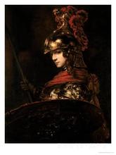 Rembrandt van Rijn-retrato personalizado, pintura al óleo sobre lienzo hecha a mano de alta calidad, Pallas Athena o armured, Figura 65 2024 - compra barato