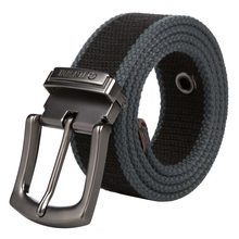 Men Alloy pin buckle canvas belt high quality canvas  belt outdoor casual weaving Men and Women belt 110-150 cm 2024 - buy cheap