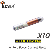 KEYECU 10x Новый 4D ID60 стеклянный чип, транспондер, Чип дистанционного ключа для Ford Focus Connect Fiesta Mondeo Ka 2024 - купить недорого