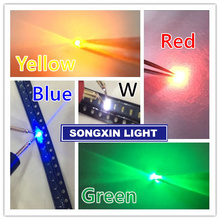 Kit de LED SMD 100 Ultra brillante, 5 valores x 20 piezas, 0402 unidades, rojo/verde/azul/blanco/amarillo 2024 - compra barato
