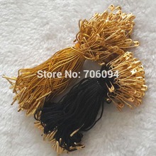 1000pcs Lot Hang Tag Strings Seal Gold Pin with Nylon And Stopper End Black Or Gold Color Choice 2024 - buy cheap