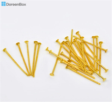 700 PCs Doreen Box Head Pins 0.7x20mm (21 gauge) Alloy Gold Color Headpin Craft Tools For DIY Jewelry Making Findings Wholesale 2024 - buy cheap