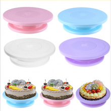 28cm Plastic Cake Turntable Rotating Anti-skid Cake Decorating Turntable Cake Rotary Table Round Cake Stand Kitchen Baking Tools 2024 - buy cheap