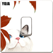 YOJA-pegatina personalizada de gato, estrella, hombre, interruptor, decoración de pared para sala de estar, dormitorio, 8SS0091 2024 - compra barato