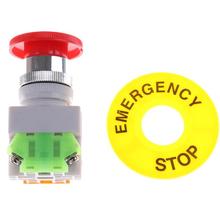 1 шт. 1NO 1NC красная крышка в форме гриба DPST кнопка аварийного остановки переключатель AC 660 В 10 А 2024 - купить недорого