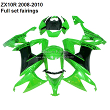 For Kawasaki Ninja ZX10R 08 - 10 2008 2009 2010 green / black ZX-10R fairing kit fairings [XX002] 2024 - buy cheap