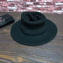 Fashion woolen cap large brim wide brim fedoras big wide-brimmed sunbonnet women's hat product 2024 - buy cheap