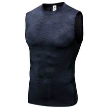 Camiseta masculina casual profissional de secagem rápida, regata de academia com exercício fitness para corridas e treino, 4022 2024 - compre barato