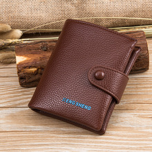 Hot Sale Quality Soft Leather Restore Ancient Hasp Button Men Wallets Black Brown Color Card Holder Purse Wallet Free Shipping 2024 - buy cheap