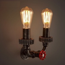 Лофт стиль креативный водопровод лампа бра В индустриальном стиле с лампой Эдисона антикварные винтажные Настенные светильники для домашнего освещения 2024 - купить недорого