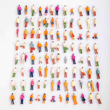 100pcs Model People HO Scale 1:100 Painted Model People Mix Painted Model Train Street Passenger People Figures Brinquedos 2024 - buy cheap