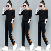 Autumn Fashion clothing Women sports suit New Large size Leisure Lady suit two piece set top and pants Sporting suit set 3XL922 2024 - buy cheap