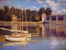 Nice river landscape oil painting by Monet,unique gift at cheap price,50*60cm 2023 - купить недорого