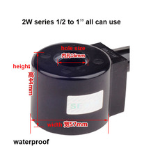 Válvula Solenoide impermeable 1/2, bobina de válvula de agua de fuente de 1 pulgada, orificio de bobina impermeable de 16MM, 3/4 2024 - compra barato