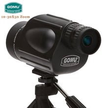 Gomu 10-30X50 HD Zoom Waterproof Telescope With Bak4 Prism FMC Monocular Spyglass Brid Watch Binoculars For Hunting Tourism 2024 - buy cheap