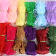 20Yard/lot 10mm Solid Color Organza Tulle Ribbons Roll Gift Wrapping Packing DIY Organza Tape Wedding Party Decoration 2024 - buy cheap