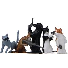 5pcs/set new Super Cute Cartoon dog cat Micro landscape decor collectors action figure toys for kids gift 2024 - buy cheap