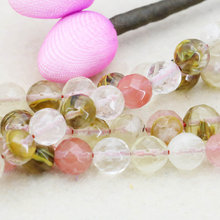 10mm Faceted Watermelon Tourmaline Chalcedony Loose Beads Fashion Jewelry Accessory Parts Semi-Precious Stone 15"Wholesale Price 2024 - buy cheap