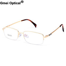 Gmei Optical S8208 Alloy Metal Semi-Rimless Eyeglasses Frame for Men Prescription Optical Eyewear Glasses 2024 - buy cheap