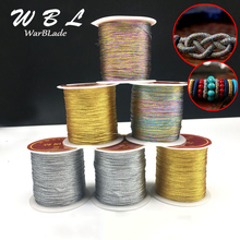 Colorful Silver Gold Cord 0.2mm 0.4mm 0.6mm 0.8mm 1mm Nylon Cord Thread String Rope Bead For DIY Tassel Bracelet Jewelry Making 2024 - buy cheap
