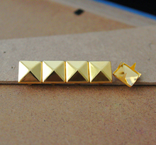 Parafuso de pirâmide 7mm rebite dourado, níquel, punk rock, para faça você mesmo, couro, 1000 peças, frete grátis 2024 - compre barato